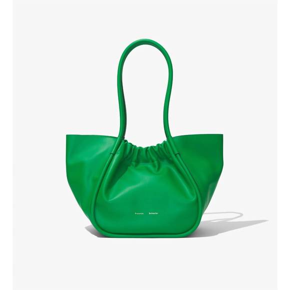 NEW PROENZA SCHOULER ruched tote bag in bottle green - Picture 6 of 6